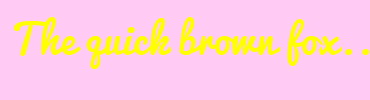 Image with Font Color FFFF00 and Background Color FFCBF4
